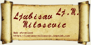 Ljubisav Milošević vizit kartica
